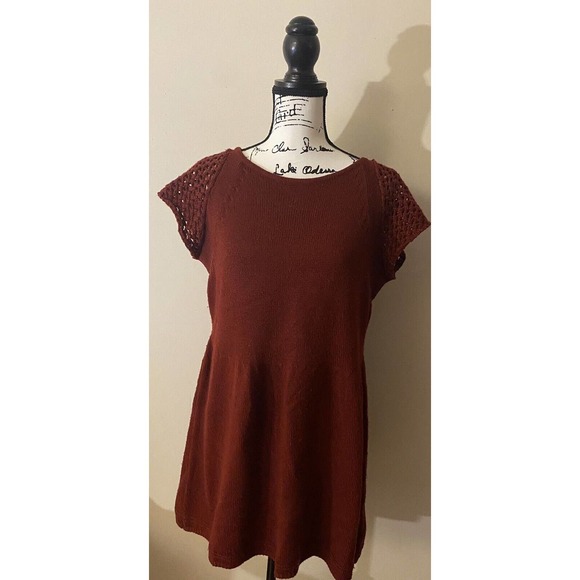 Women’s Hannah Sleeveless Boat Neck Maroon Sweater - Picture 2 of 9